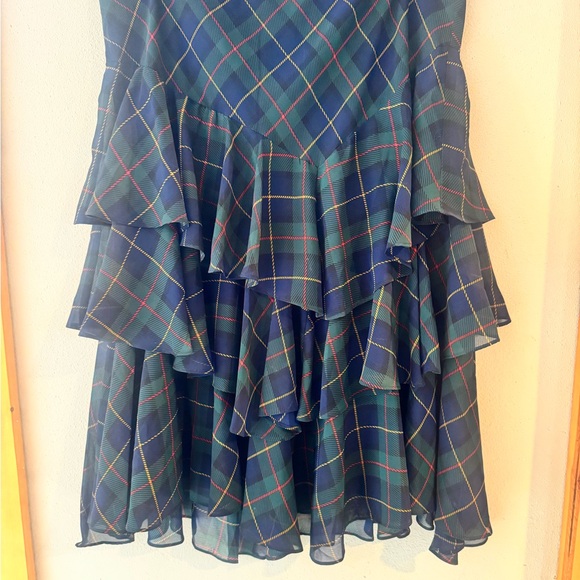 Ralph Lauren Green and Blue Plaid Maxi Skirt - Picture 2 of 4